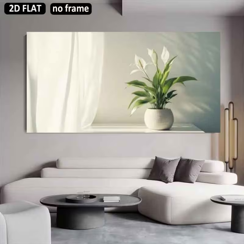 (1枚、フレームなし)2Dフラット、2Dフラット1枚 31. - Peace Lily White のレビューと価格