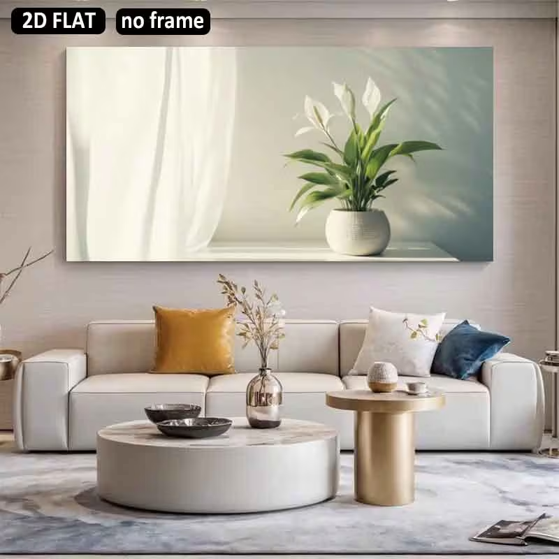 (1枚、フレームなし)2Dフラット、2Dフラット1枚 31. - Peace Lily White のレビューと価格