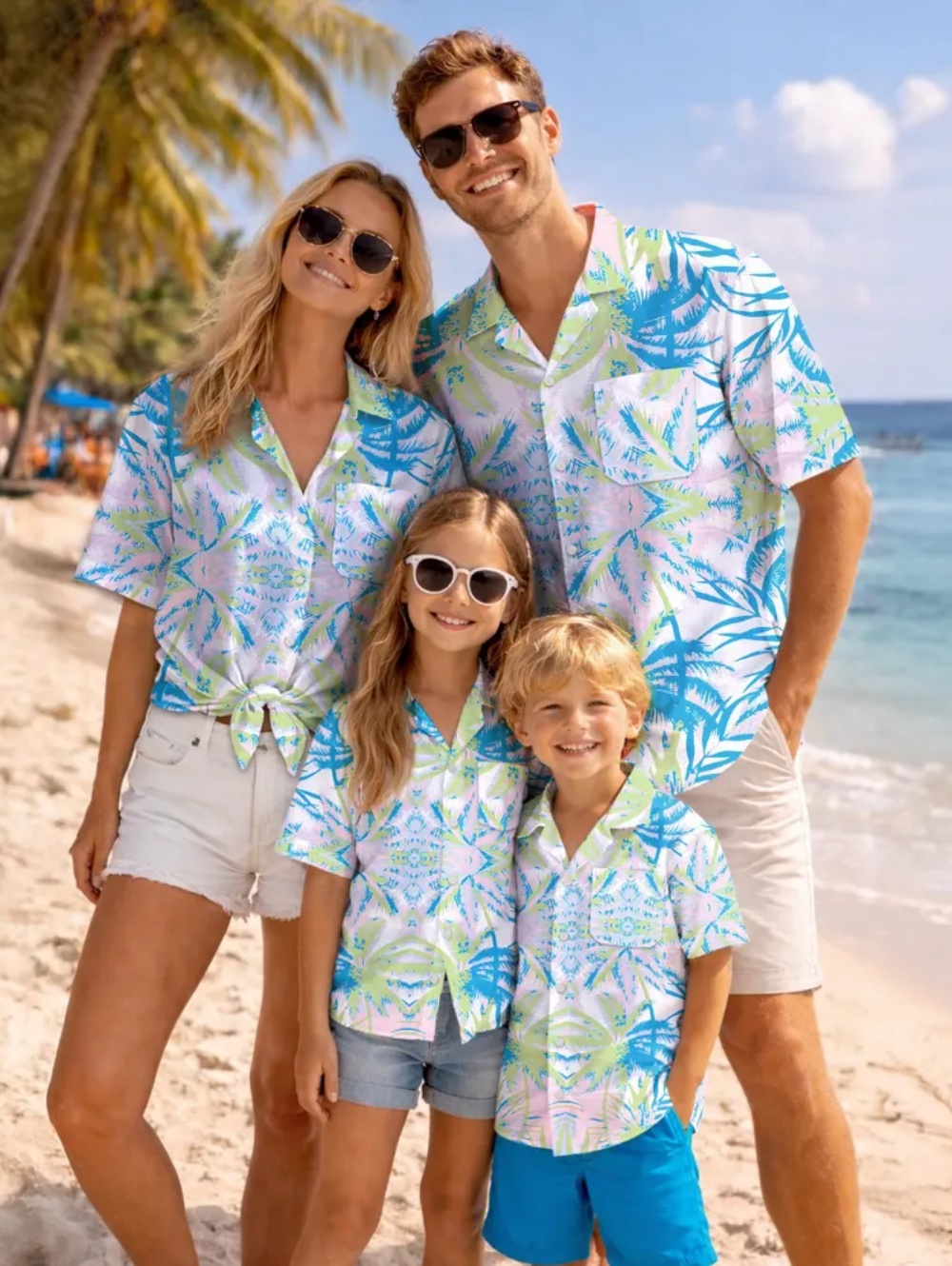夏用子供用シャツ トロピカル植物柄プリント ファミリーハワイ - Plant Parent Clothing のレビューと価格