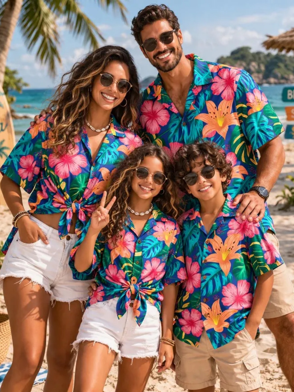 夏用子供用シャツ トロピカル植物柄プリント ファミリーハワイ - Plant Parent Clothing のレビューと価格